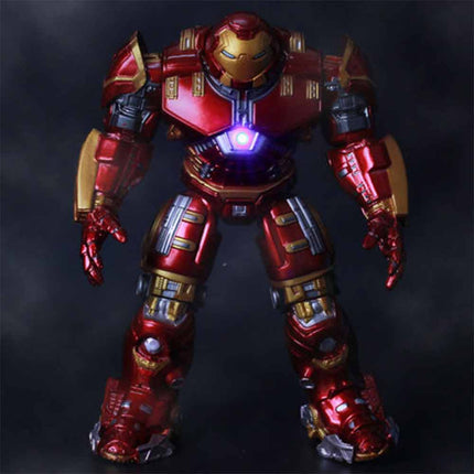 LED Light Up Mech Action Figure Toy for Kids with Glowing Armor