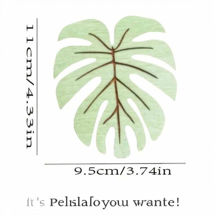 10pcs Wooden Cup Coaster Set, Bamboo Leaf Style Heat Resistant Non Slip Mat