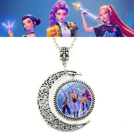 Demon Hunters Pendant Necklace, Sweater Chain Decor Accessory