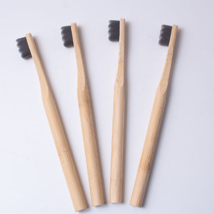 4-Pack Eco Gray Bamboo Toothbrush with Ultra Dense Bristles