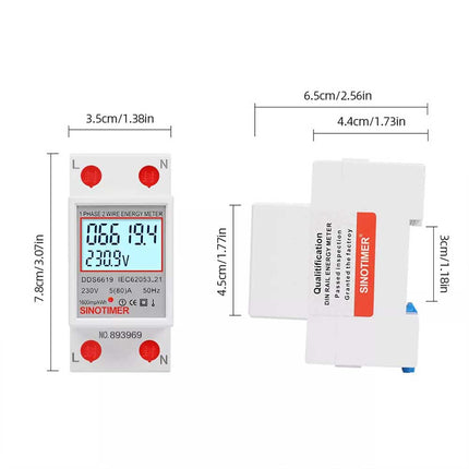 LCD Digital Power Meter KWH Electric Meter 220V 230V 50 60Hz Indoor