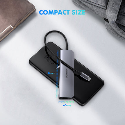 5-in-1 USB-C Multiport Adapter with HDMI, 3 USB 3.0 & PD