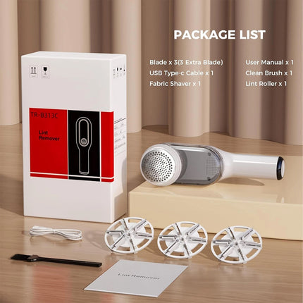 Electric Lint Remover with Display Clothes Bobble Fabric Fluff Shaver