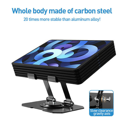 Portable Metal Swivel Tablet Stand Holder Laptop Riser for iPad/Pro/Air