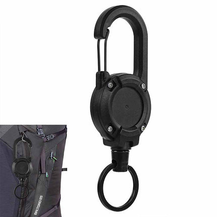 Retractable Badge Holder Keychain Heavy Duty Portable Climbing Equipment