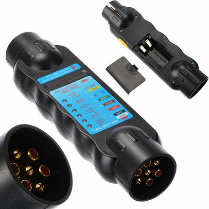 7 Pin Trailer Light Wiring Circuit Tester Plug Socket Towing Tow Bar Caravan