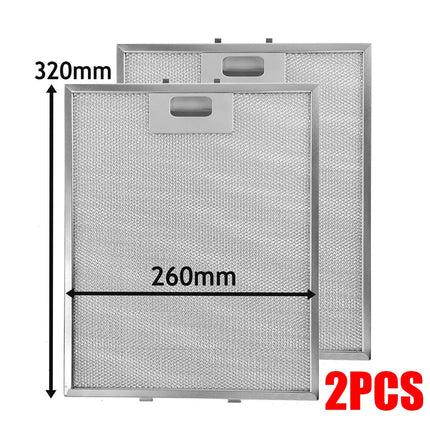 2PCS 320x260mm Cooker Hood Grease Filter Metal Mesh Kitchen Extractor Fan