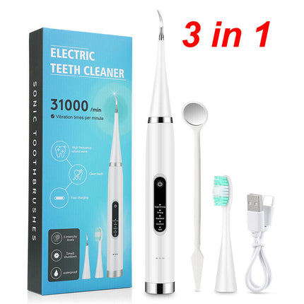 6in1 Ultrasonic Electric Toothbrush Teeth Stains Plaque Remover Cleaner