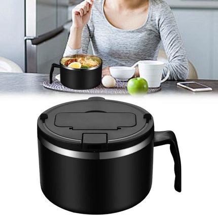 1200ml Microwaveable Ramen Bowl Black Large Capacity Instant Noodle Cooker