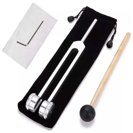 128Hz Tuning Fork with Hammer Sound Therapy Healing Vibration Musical Kit