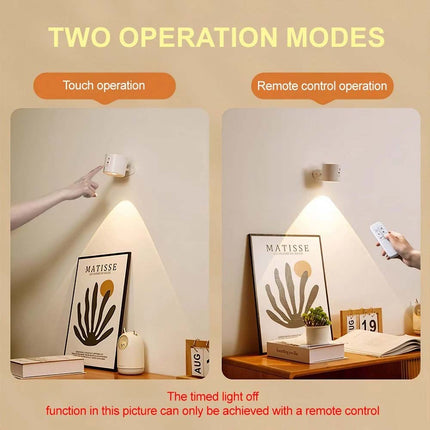 Rechargeable LED Magnetic Wall Mounted Night Lamp with Remote