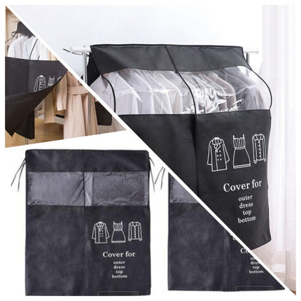 Clear Clothes Rail Cover, Hanging Storage Protector for Garment Rack NEW