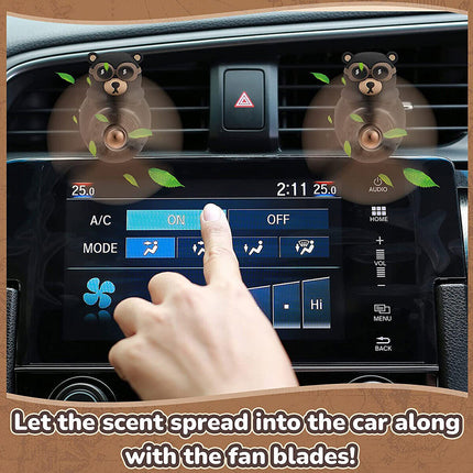 Cute Bear Car Air Freshener Vent Clip Scented Aroma Diffuser