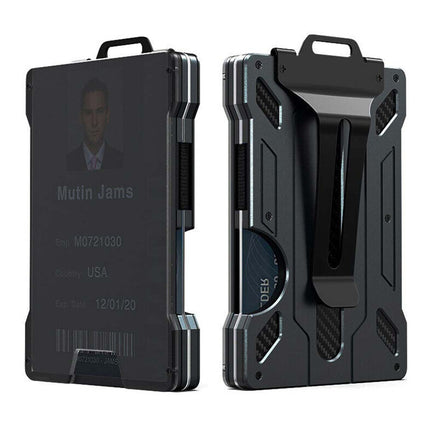 RFID Blocking Aluminum Card Holder Slim Wallet for Men with Money Clip