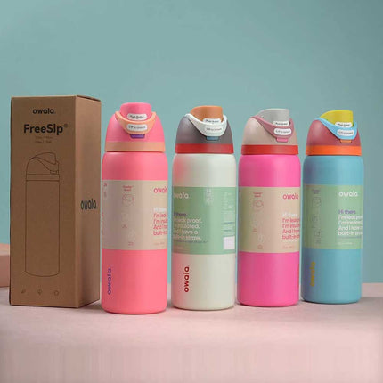 1X Random Owala FreeSip Water Bottle Stainless Steel Insulated Portable Sports