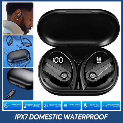 Bluetooth 5.3 Earbuds Wireless Earphones Sports Stereo Ear Hook Headphones