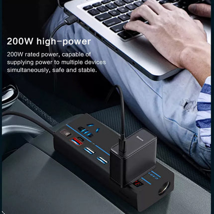 12V to 240V 200W Car Inverter 4 USB Ports AC Converter Vehicle Charger