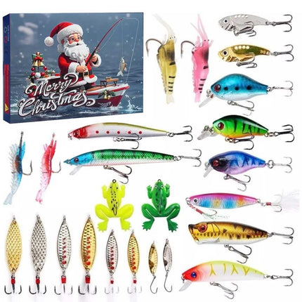 Christmas Fishing Tackle Advent Calendar 24 Day Surprise Countdown