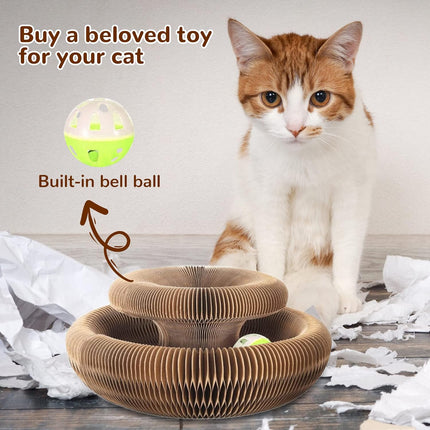 Magic Organ Cat Scratching Board Foldable Adventure Ball & Toy Ball Bed