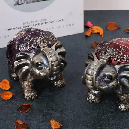 Windproof Metal Elephant Ashtray with Lid for Outdoor & Indoor Use