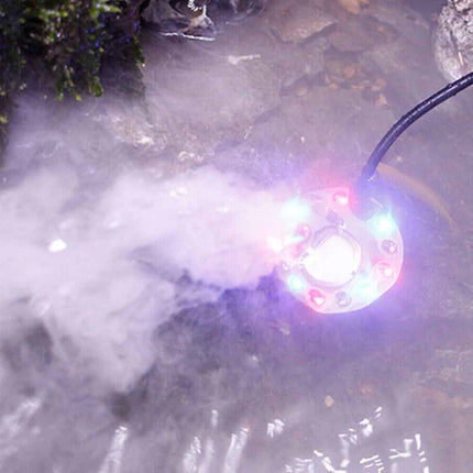 12 LED Fogger Mist Maker Fountain Mister Air Humidifier Fish Aquarium Rockery