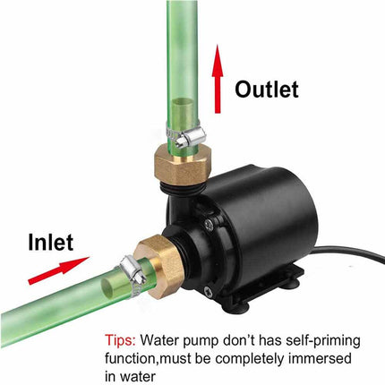 DC 12V Submersible Brushless Water Pump Aquarium Fountain Fish Pond 500L/H