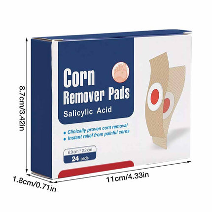 24pcs Gentle Corn Pads for Toes, Callus Removal Adhesive Pads for Feet