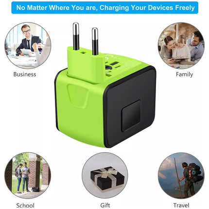 Universal Travel Adapter 3.4A: 3 USB + Type-C, Fast Charging