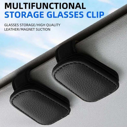 Universal Car Sunglasses Holder Clip, Sun Visor Glasses Organizer