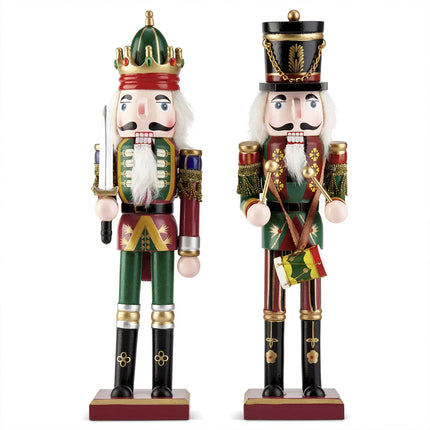 Wooden Nutcracker Figurine Traditional Xmas Festive Home Decor
