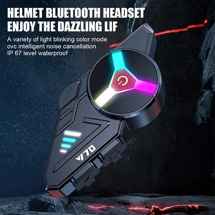 LED Wireless Bluetooth Helmet Headset for Motorcycle & Motorbike