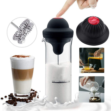 Electric Handheld Milk Frother Coffee Whisk Automatic Kitchen Mixer Jug