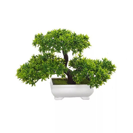 Artificial Pine Tree Bonsai in Pot, Fake Plant Home Decor