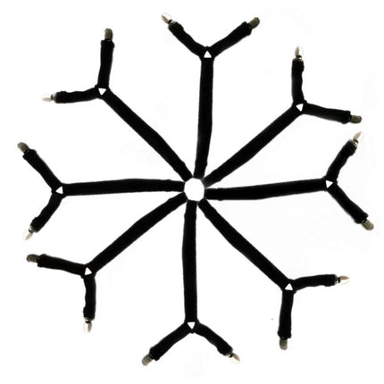 12 Clamps Bed Sheet Grippers, Mattress Fasteners Straps Holders for Fitted