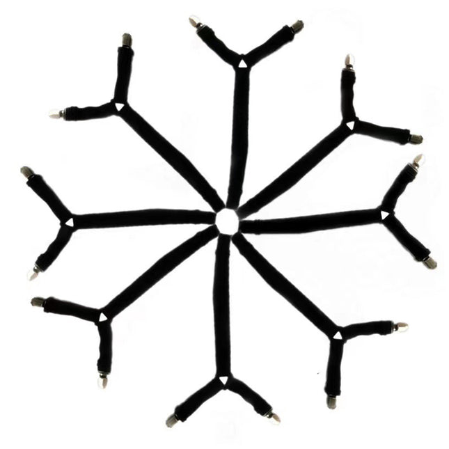 12 Clamps Bed Sheet Grippers, Mattress Fasteners Straps Holders for Fitted