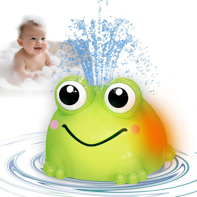Light Up Frog Bath Toy for Baby, Sensory Water Spray Play Gift