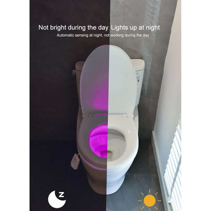 Rechargeable Motion Sensor Toilet LED Light Night Lamp Bathroom Bowl