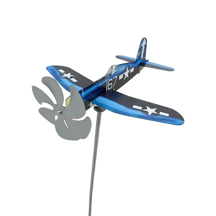 Compass Weather Vane Garden Decoration with Airplane Wind Spinner Windmill