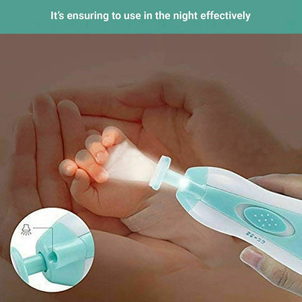 6 in 1 Electric Nail Trimer Infant Newborn Safe Grinder Clipper Tools Set