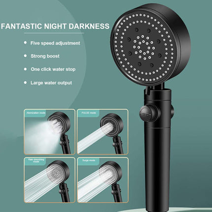 1pc High Pressure Shower Head 5 Mode Multi-Functional Hand Held Sprinkler