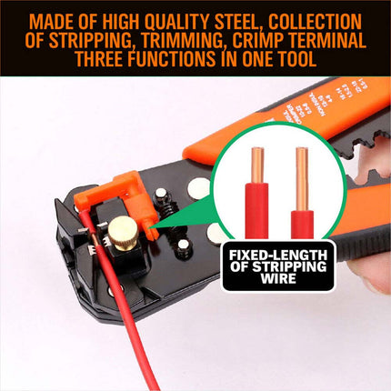 Automatic Wire Stripper & Crimper Pliers, Electrical Cable Terminal Tool