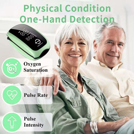 Rechargeable OLED Finger Pulse Oximeter for SpO2 & Heart Rate Monitor