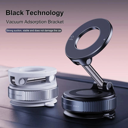 Electric Magnetic Car Phone Holder Vacuum Suction Cup 360° Rotation Mount