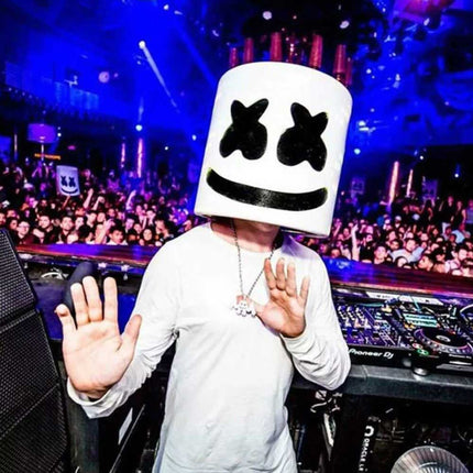 Marshmello DJ Mask Helmet Cosplay, Music Party Costume Bar Mask