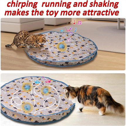 Interactive Cat Toy Chirping Hide Seek Catching Game Ball Smart