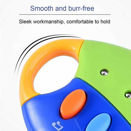 Musical Car Key Toy for Baby, Colorful Flash Keychain Pretend Remote Gift