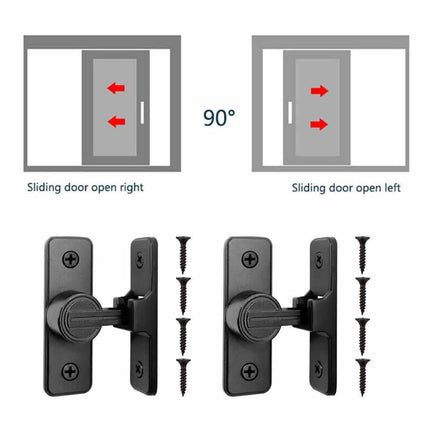 Heavy Duty 90° Barn Door Lock, Sliding Gate Latch for Barn