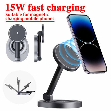 Magnetic Wireless Charger Stand for iPhone 15/14/13/12 Pro Max MagSafe