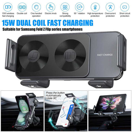 Wireless Car Charger for Fold 5/6/4, Fast Charging Dashboard Mount