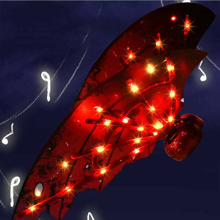 LED Light Up Butterfly Fairy Wings with Music for Girls Women